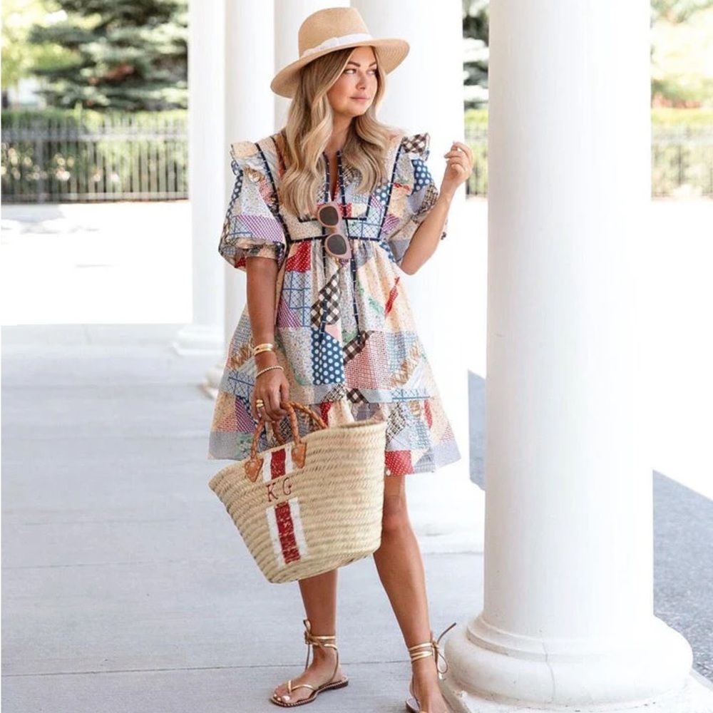 Hunter Bell Britton Patchwork dress